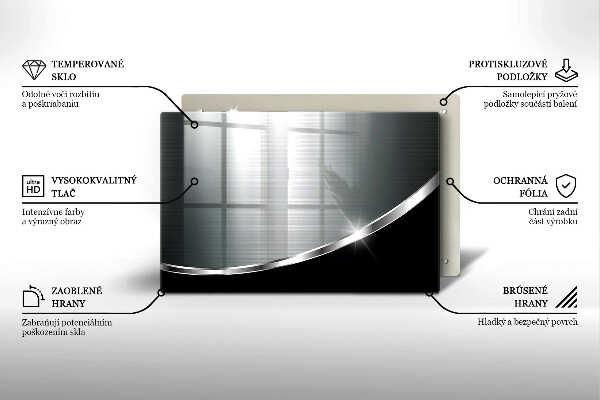 Chopping board Abstraction with metal