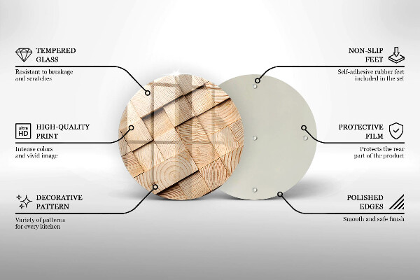Kitchen worktop protector Wooden squares