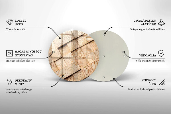 Kitchen worktop protector Wooden squares