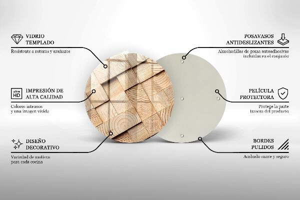 Kitchen worktop protector Wooden squares