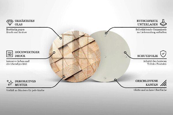 Kitchen worktop protector Wooden squares