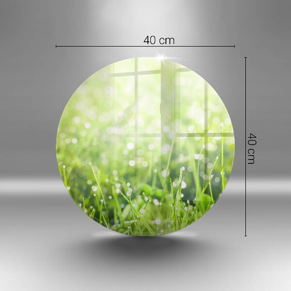 Glass worktop saver Nature - grass and dew