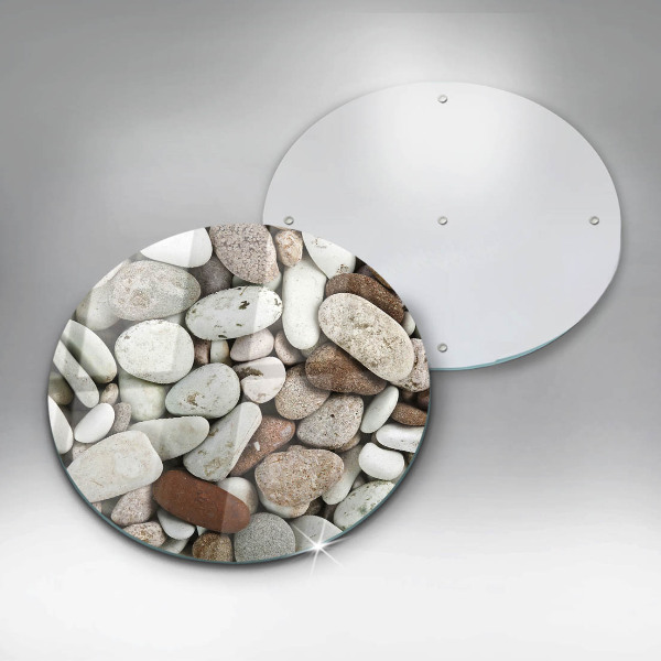 Glass worktop saver Background small stones