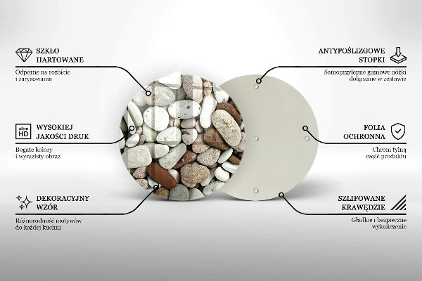 Glass worktop saver Background small stones