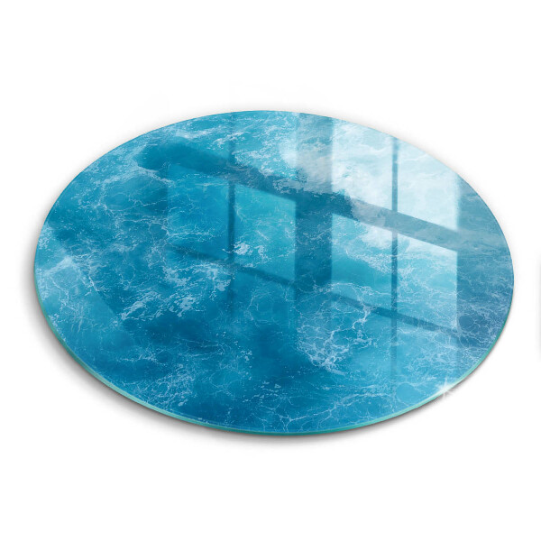 Glass worktop protector Blue water