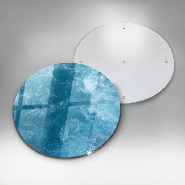 Glass worktop protector Blue water