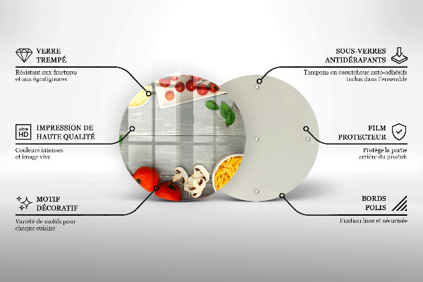 Glass worktop saver Kitchen food