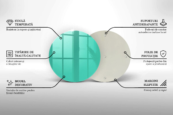 Chopping board glass Green color