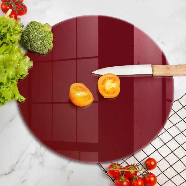 Chopping board glass Burgundy