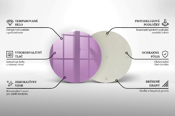 Chopping board glass Violet colour