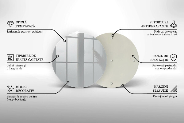 Chopping board glass Grey colour