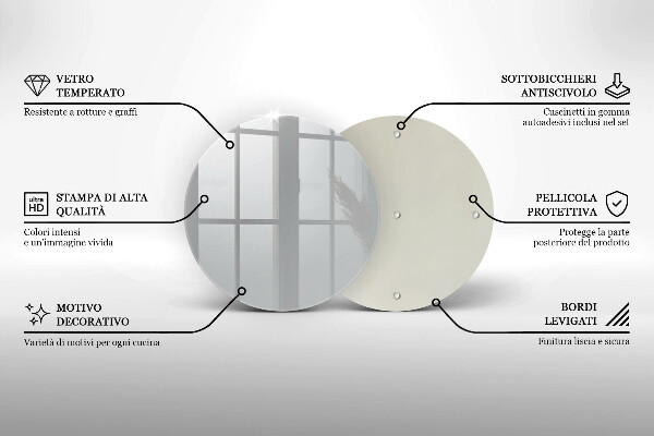 Chopping board glass Grey colour