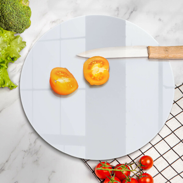 Chopping board glass White color