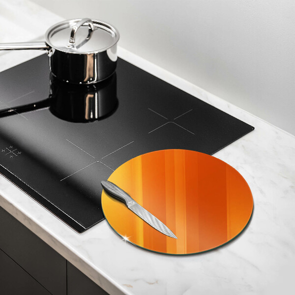 Chopping board glass Orange color