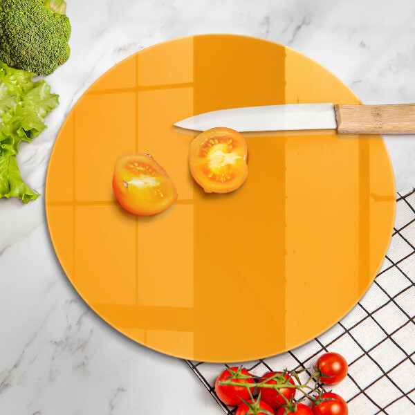 Chopping board glass Dark yellow color