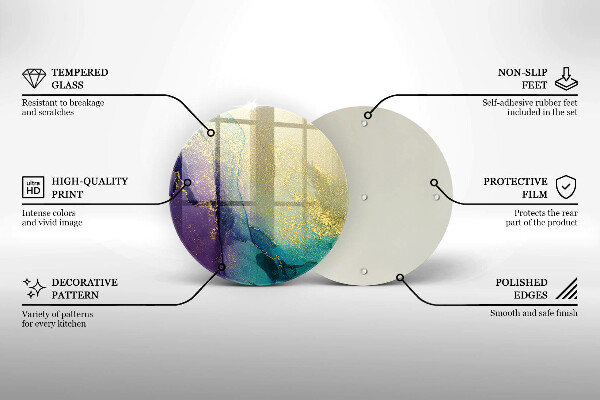 Kitchen worktop protector Background with gold