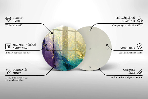 Kitchen worktop protector Background with gold