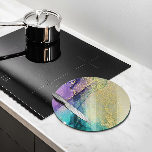 Kitchen worktop protector Background with gold