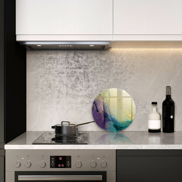 Kitchen worktop protector Background with gold