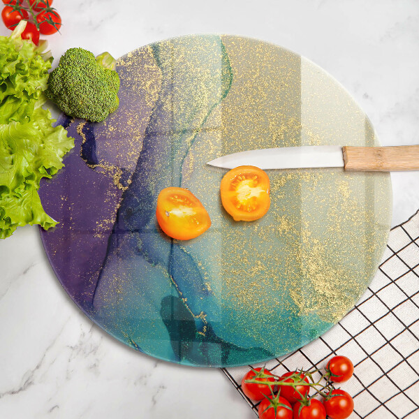 Kitchen worktop protector Background with gold