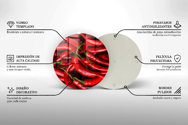 Cutting board Hot chili peppers