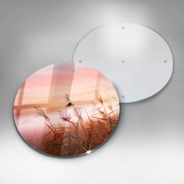 Glass worktop saver Landscape of grass fields