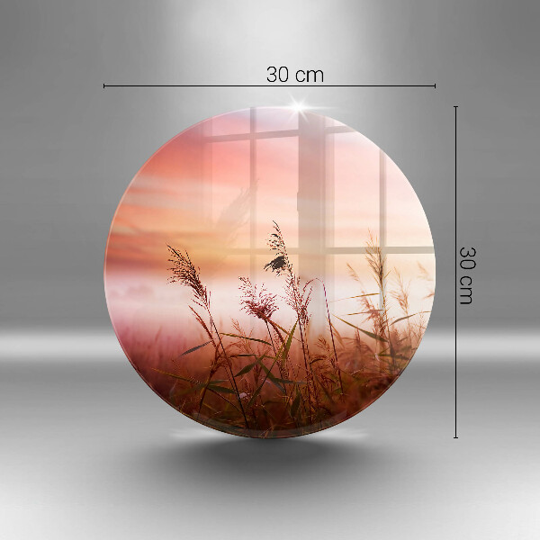 Glass worktop saver Landscape of grass fields