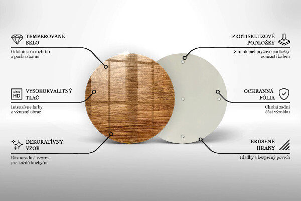 Glass worktop saver Wood texture board
