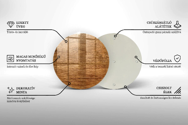 Glass worktop saver Wood texture board