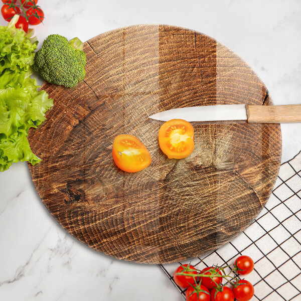 Glass worktop saver Wood grain