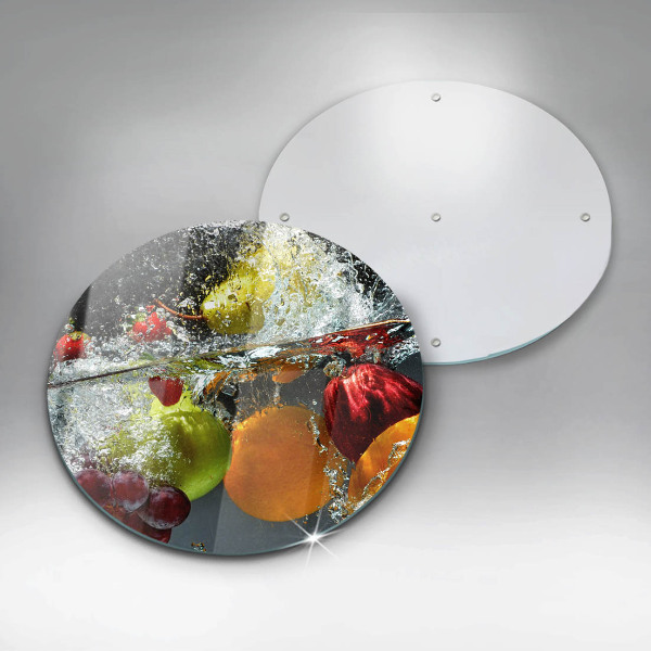 Glass worktop protector Juicy fruit in water