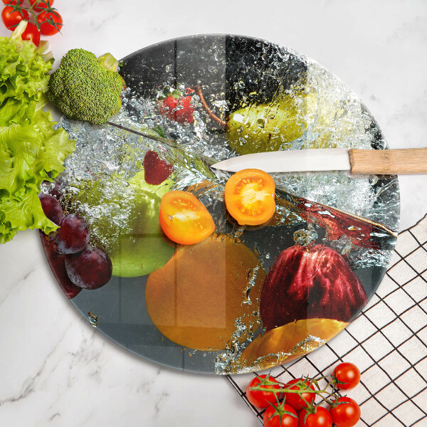 Glass worktop protector Juicy fruit in water