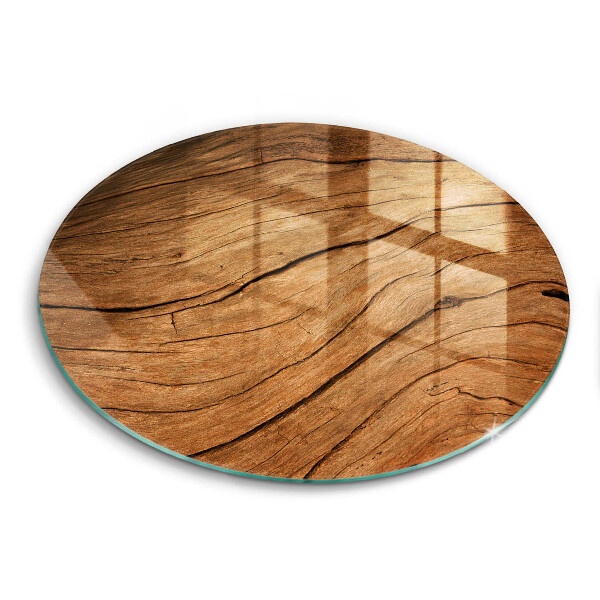 Glass worktop protector Wood board texture