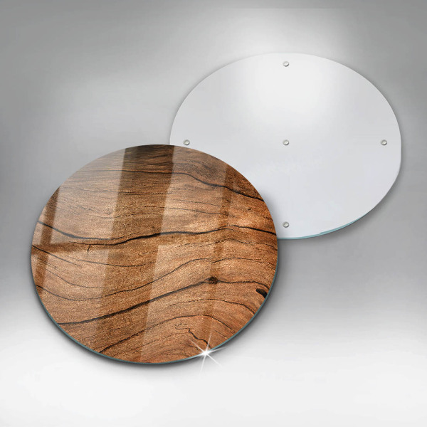 Glass worktop protector Wood board texture