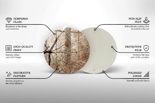 Glass worktop protector Tree