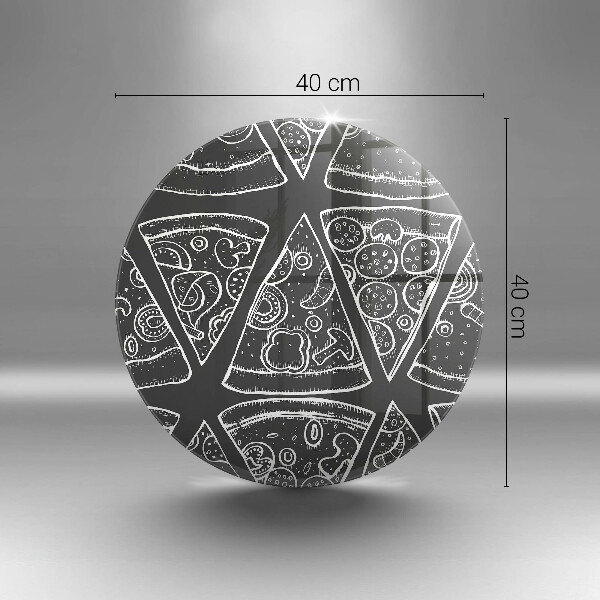 Chopping board glass Pizza illustration