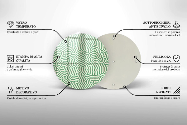 Glass worktop saver Abstraction lines