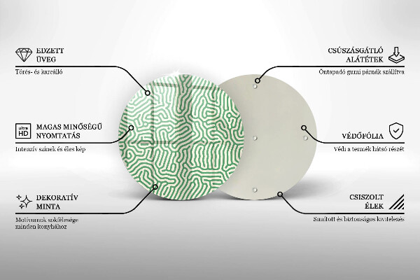 Glass worktop saver Abstraction lines
