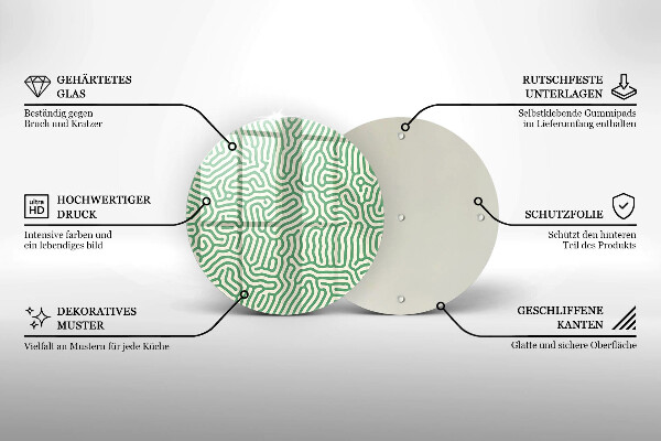 Glass worktop saver Abstraction lines