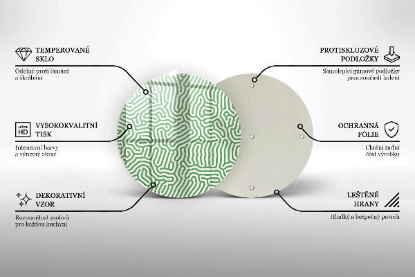 Glass worktop saver Abstraction lines