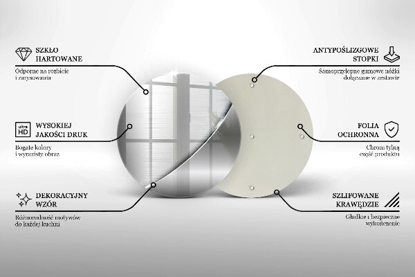 Glass worktop protector Metal shapes