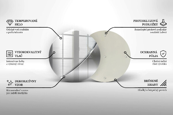 Glass worktop protector Metal shapes