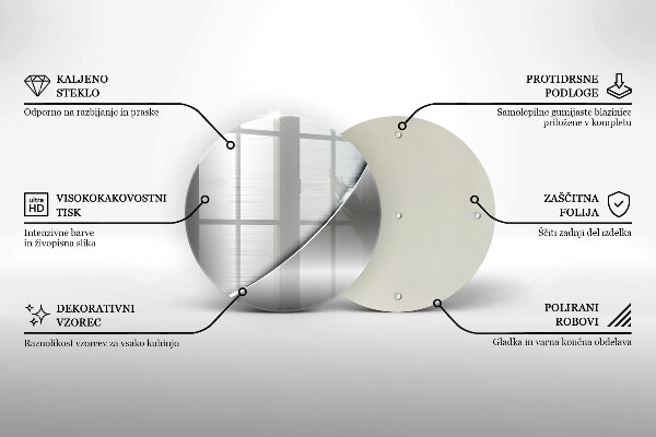 Glass worktop protector Metal shapes