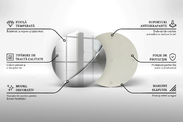 Glass worktop protector Metal shapes