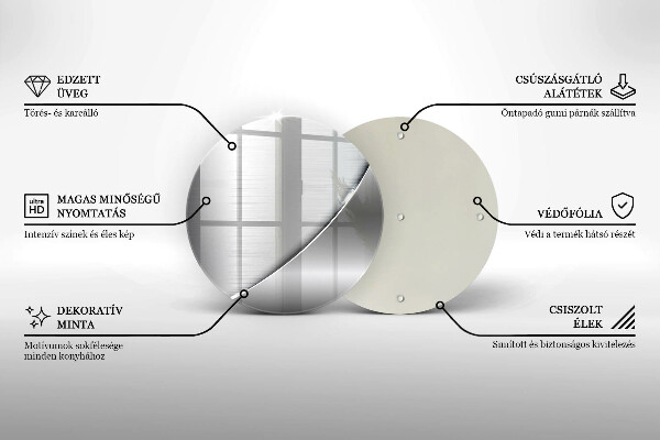 Glass worktop protector Metal shapes