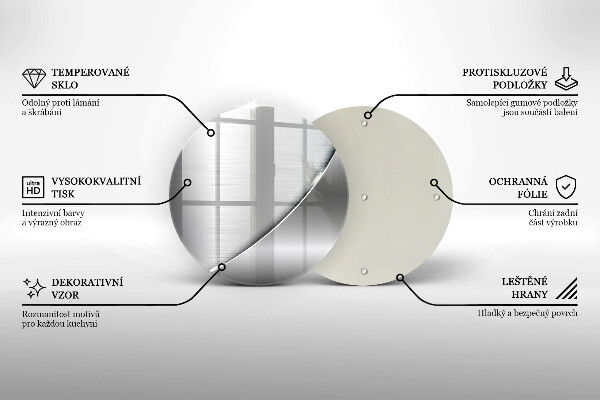 Glass worktop protector Metal shapes
