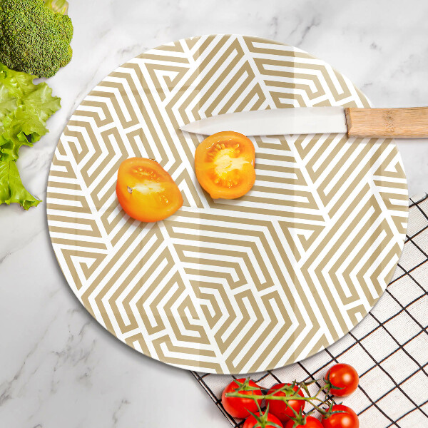 Glass worktop saver Geometric lines