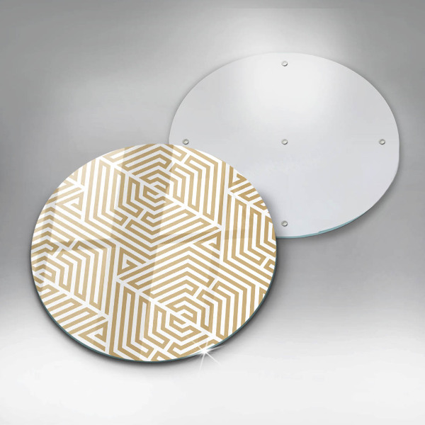 Glass worktop saver Geometric lines