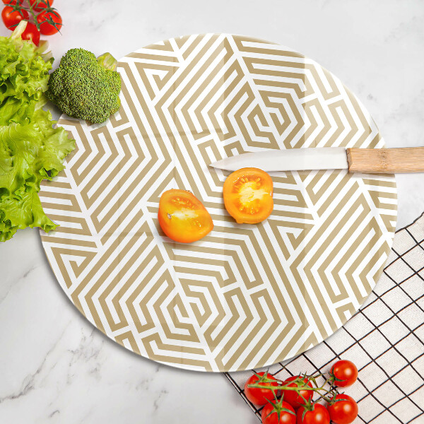 Glass worktop saver Geometric lines