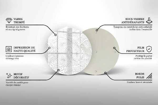 Glass worktop saver Abstraction shapes